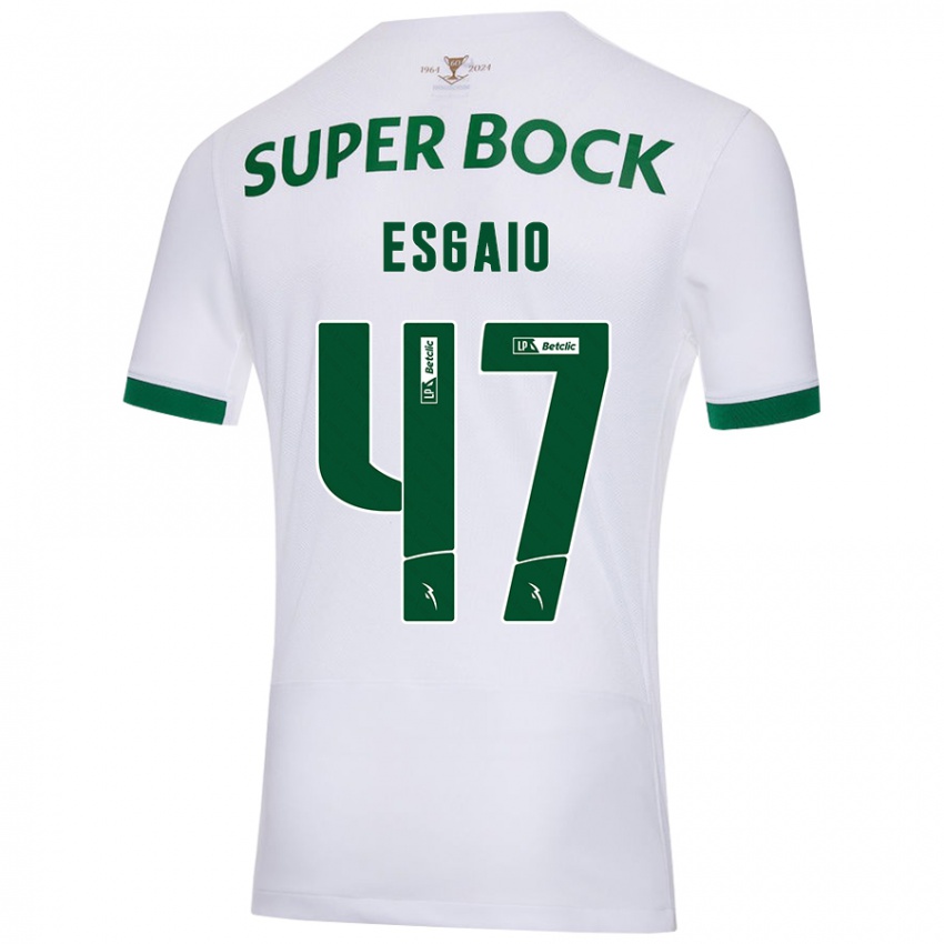 Criança Camisola Ricardo Esgaio #47 Verde Branco Alternativa 2024/25 Camisa