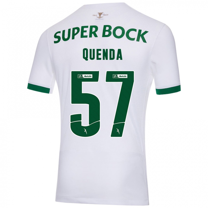 Criança Camisola Geovany Quenda #57 Verde Branco Alternativa 2024/25 Camisa