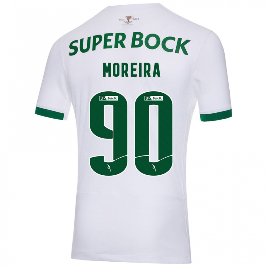 Criança Camisola Afonso Moreira #90 Verde Branco Alternativa 2024/25 Camisa