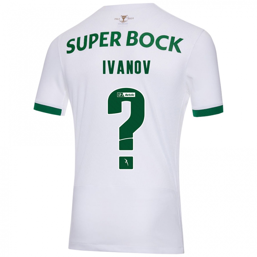 Criança Camisola David Ivanov #0 Verde Branco Alternativa 2024/25 Camisa