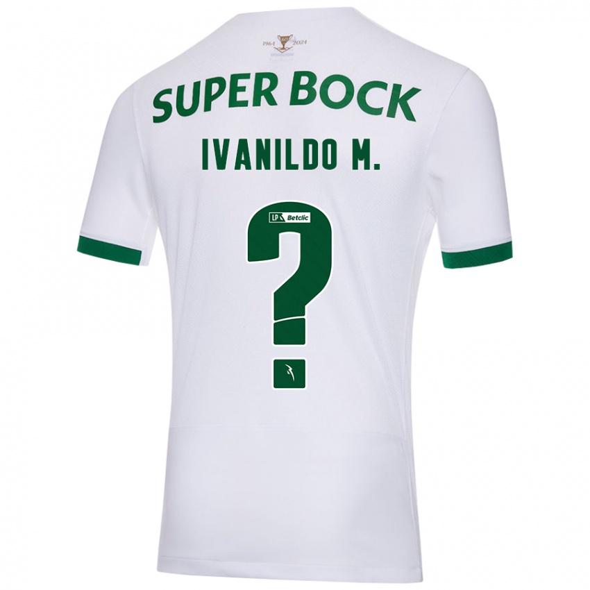 Criança Camisola Ivanildo Mendes #0 Verde Branco Alternativa 2024/25 Camisa