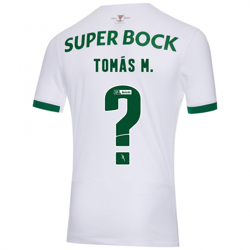 Criança Camisola Tomás Mendes #0 Verde Branco Alternativa 2024/25 Camisa