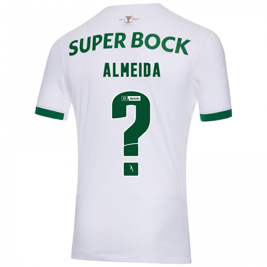 Criança Camisola Miguel Almeida #0 Verde Branco Alternativa 2024/25 Camisa