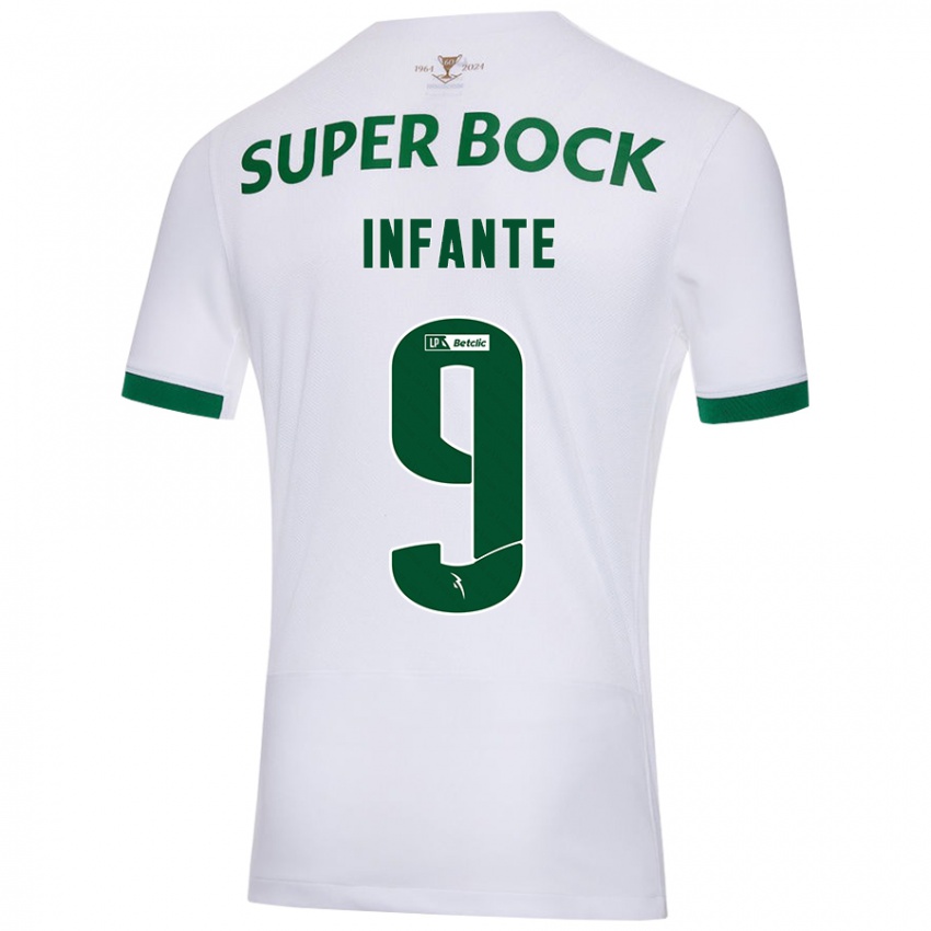 Criança Camisola João Infante #9 Verde Branco Alternativa 2024/25 Camisa