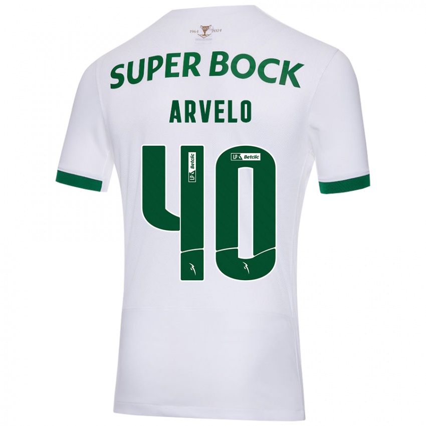 Criança Camisola Adam Arvelo #40 Verde Branco Alternativa 2024/25 Camisa