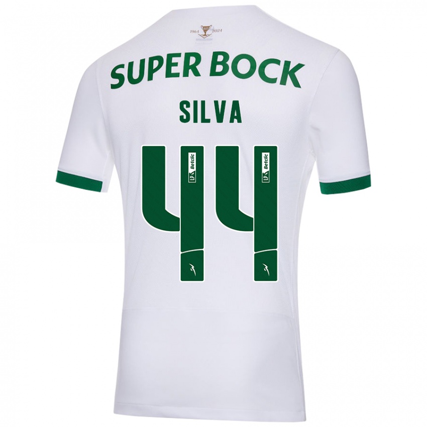 Criança Camisola Pedro Silva #44 Verde Branco Alternativa 2024/25 Camisa