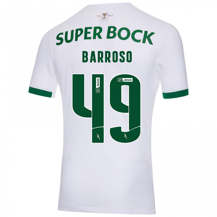 Criança Camisola Leonardo Barroso #49 Verde Branco Alternativa 2024/25 Camisa