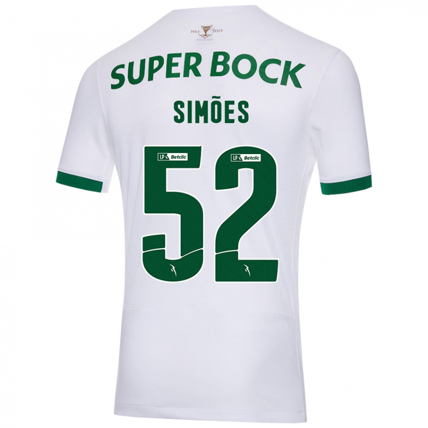 Criança Camisola João Simões #52 Verde Branco Alternativa 2024/25 Camisa