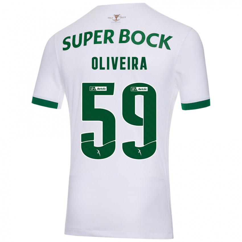 Criança Camisola Kauã Oliveira #59 Verde Branco Alternativa 2024/25 Camisa