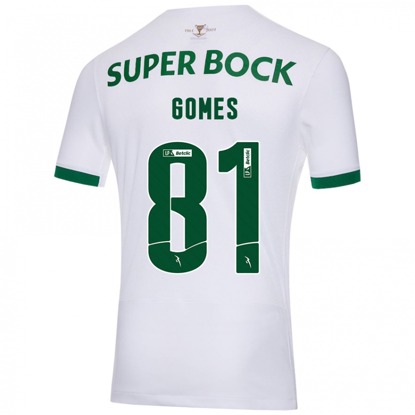 Criança Camisola Salvador Gomes #81 Verde Branco Alternativa 2024/25 Camisa