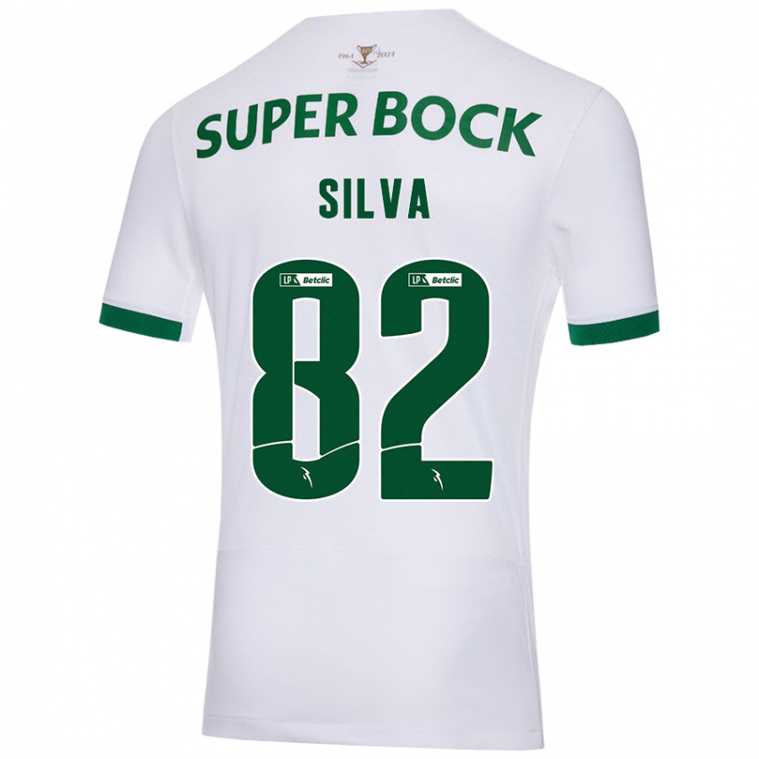 Criança Camisola Gabriel Silva #82 Verde Branco Alternativa 2024/25 Camisa