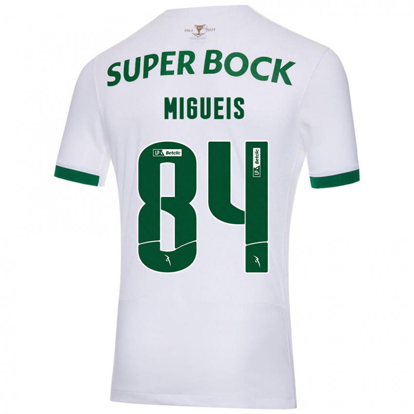 Criança Camisola Pedro Miguéis #84 Verde Branco Alternativa 2024/25 Camisa