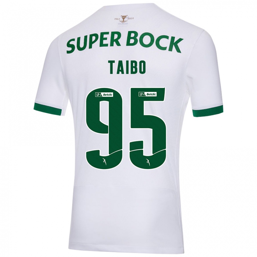 Criança Camisola Lucas Taibo #95 Verde Branco Alternativa 2024/25 Camisa