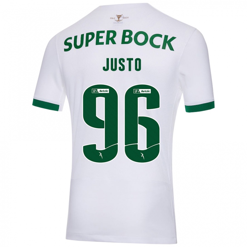 Criança Camisola Samuel Justo #96 Verde Branco Alternativa 2024/25 Camisa