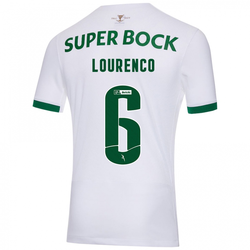 Criança Camisola Bruna Lourenço Urbano Costa #6 Verde Branco Alternativa 2024/25 Camisa