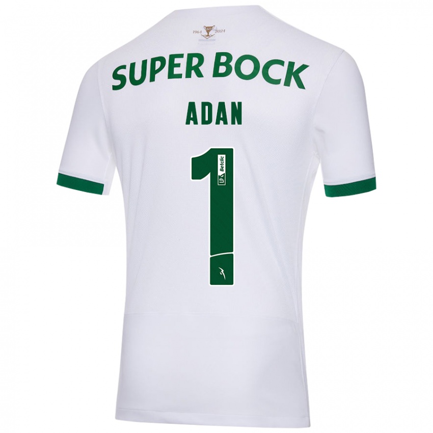 Criança Camisola Antonio Adán #1 Verde Branco Alternativa 2024/25 Camisa