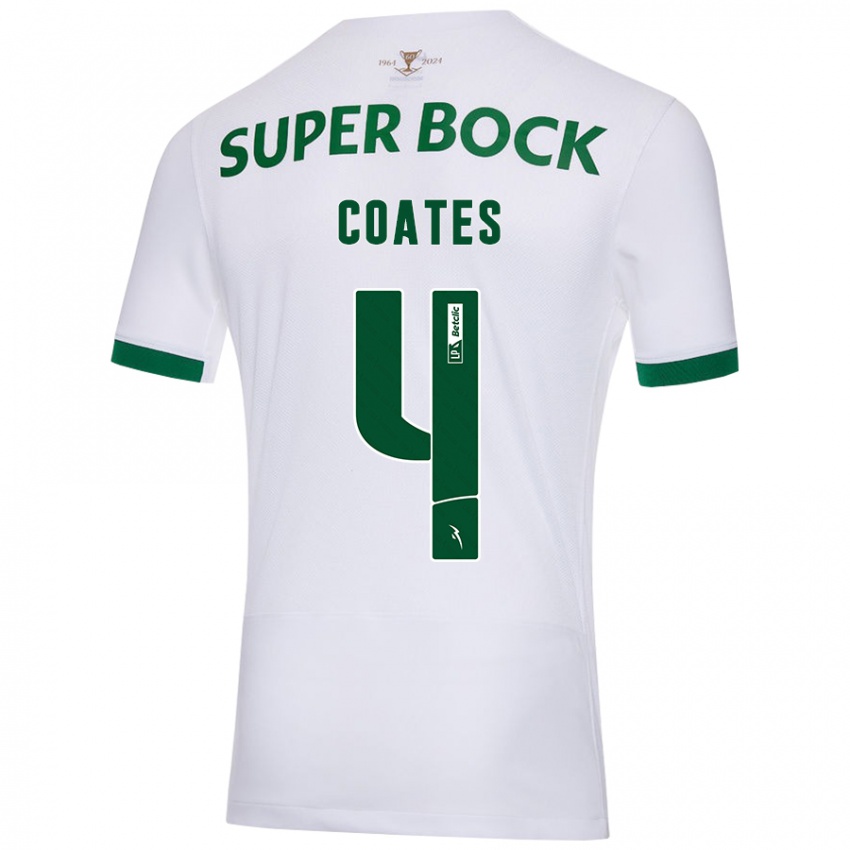 Criança Camisola Sebastián Coates #4 Verde Branco Alternativa 2024/25 Camisa