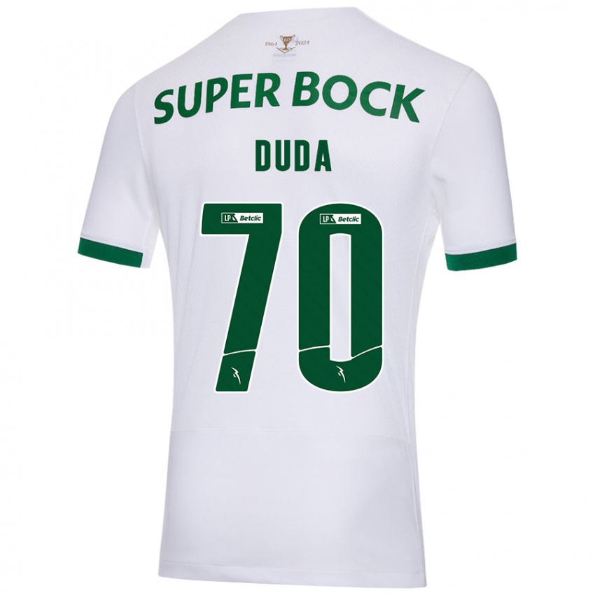 Criança Camisola Dudá #70 Verde Branco Alternativa 2024/25 Camisa