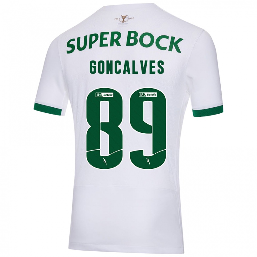 Criança Camisola André Gonçalves #89 Verde Branco Alternativa 2024/25 Camisa