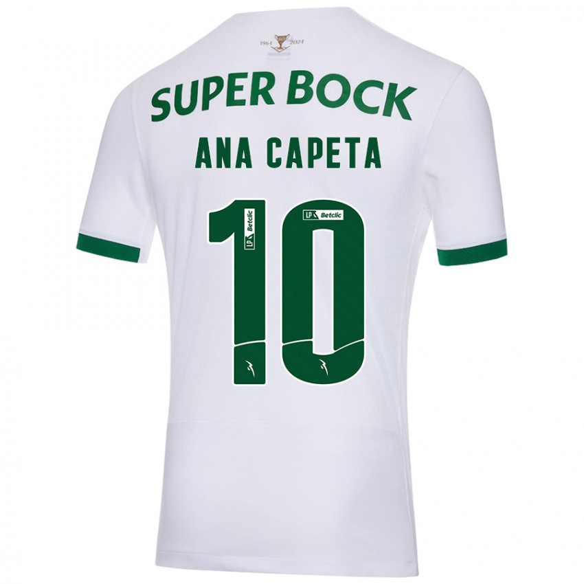 Criança Camisola Ana Capeta #10 Verde Branco Alternativa 2024/25 Camisa