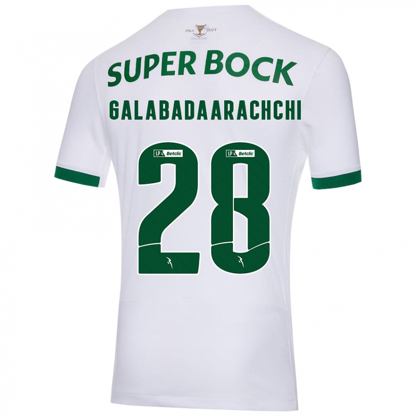 Criança Camisola Jacinta Galabadaarachchi #28 Verde Branco Alternativa 2024/25 Camisa