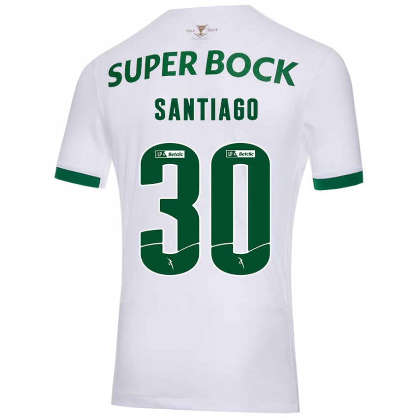 Criança Camisola Carolina Santiago #30 Verde Branco Alternativa 2024/25 Camisa