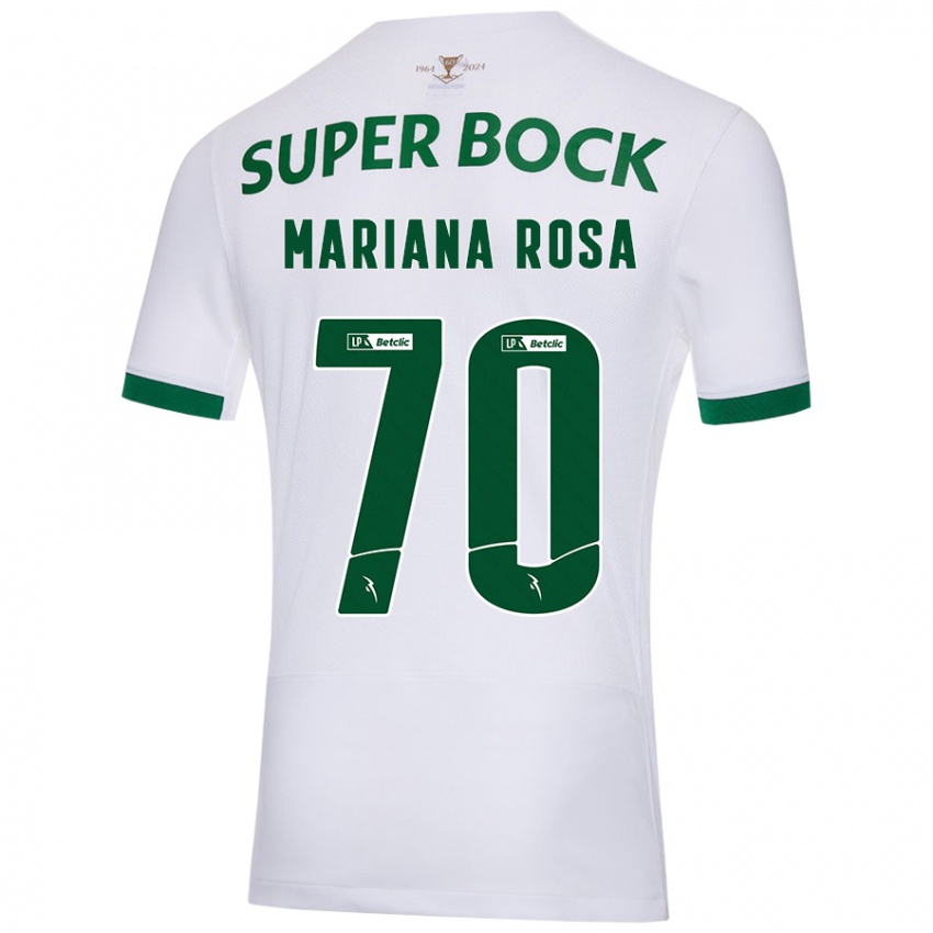 Criança Camisola Mariana Silva Pinto Vilaça Da Rosa #70 Verde Branco Alternativa 2024/25 Camisa