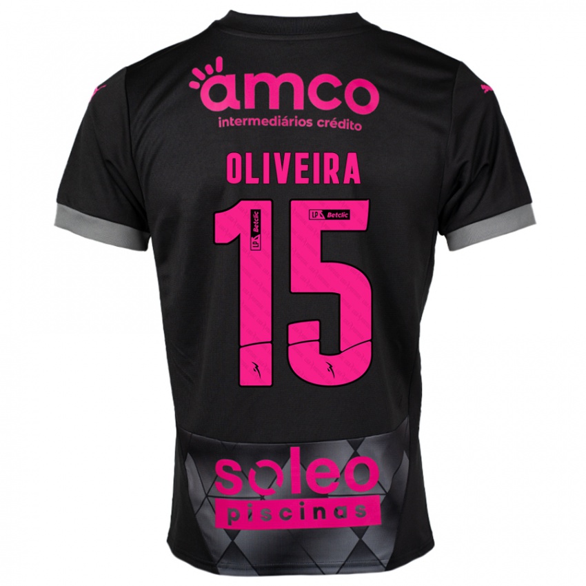 Criança Camisola Paulo Oliveira #15 Preto Rosa Alternativa 2024/25 Camisa