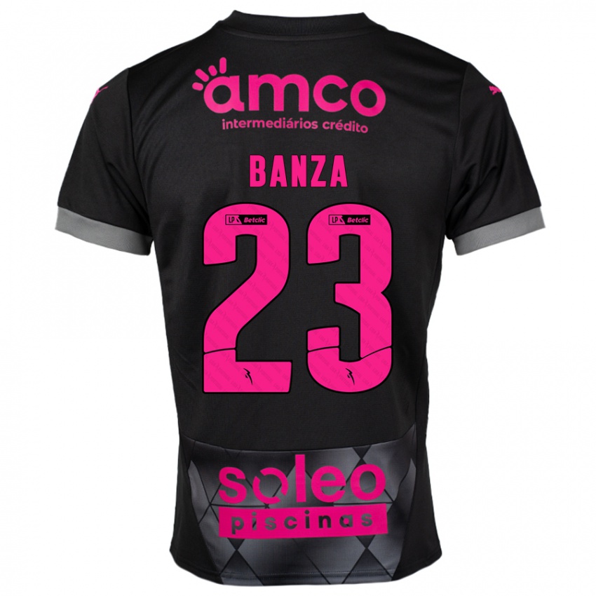 Criança Camisola Simon Banza #23 Preto Rosa Alternativa 2024/25 Camisa