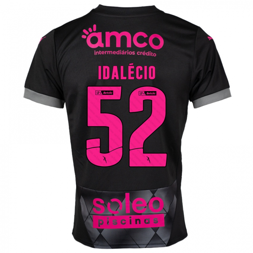 Criança Camisola Idalécio #52 Preto Rosa Alternativa 2024/25 Camisa