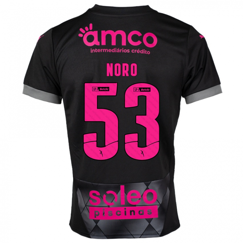 Criança Camisola Jonatás Noro #53 Preto Rosa Alternativa 2024/25 Camisa