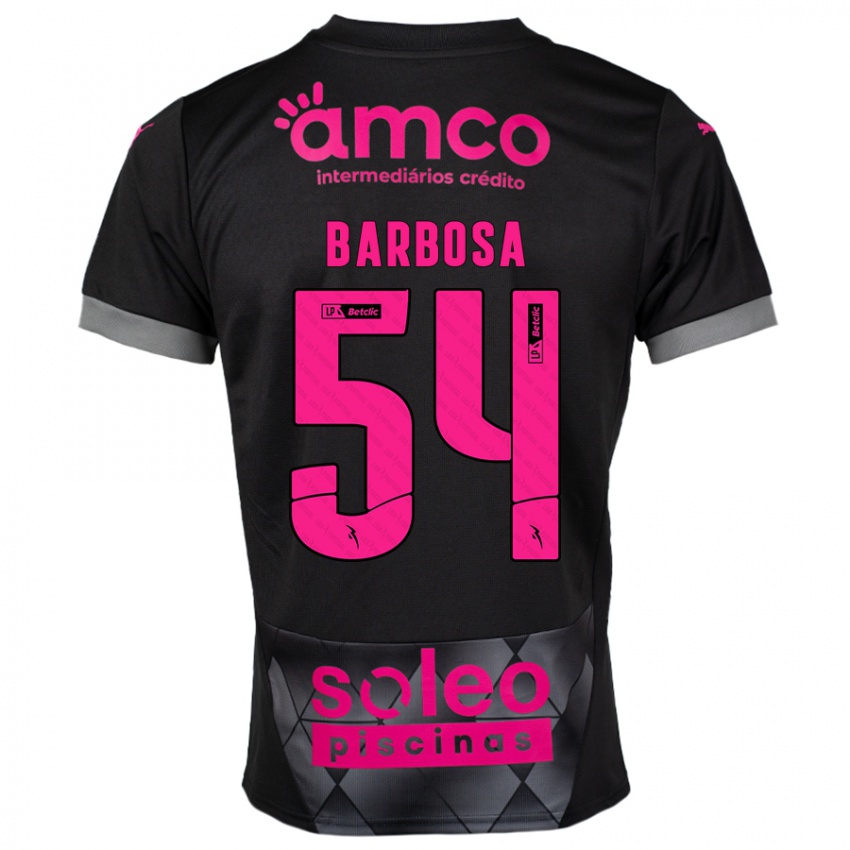 Criança Camisola Guilherme Barbosa #54 Preto Rosa Alternativa 2024/25 Camisa