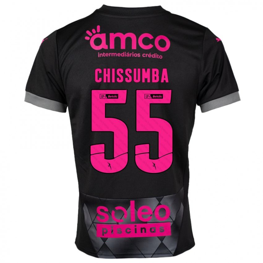 Criança Camisola Chissumba #55 Preto Rosa Alternativa 2024/25 Camisa