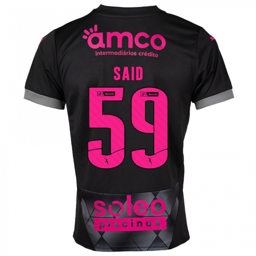 Criança Camisola Yan Said #59 Preto Rosa Alternativa 2024/25 Camisa