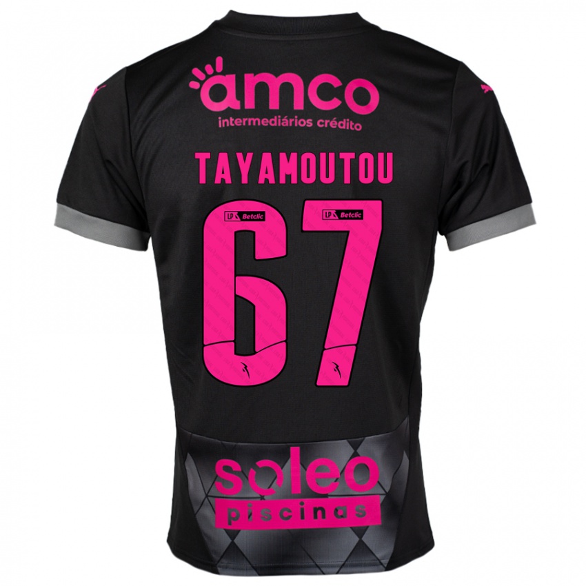 Criança Camisola Enzo Tayamoutou #67 Preto Rosa Alternativa 2024/25 Camisa