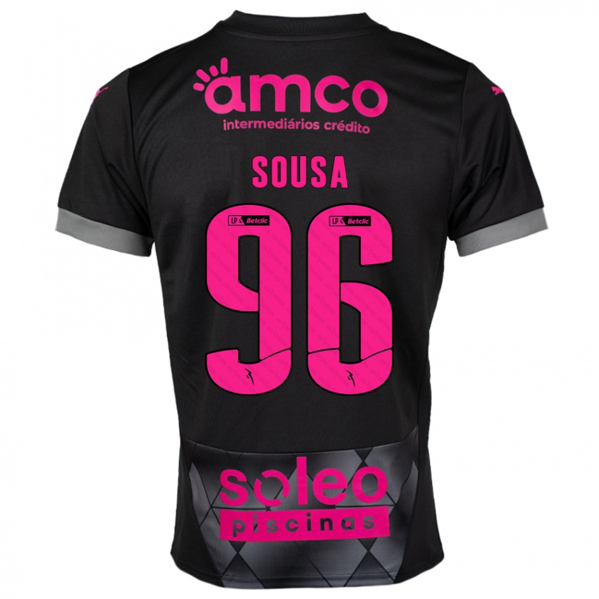 Criança Camisola Afonso Sousa #96 Preto Rosa Alternativa 2024/25 Camisa