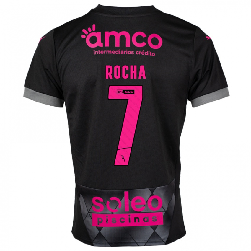 Criança Camisola Carolina Rocha #7 Preto Rosa Alternativa 2024/25 Camisa