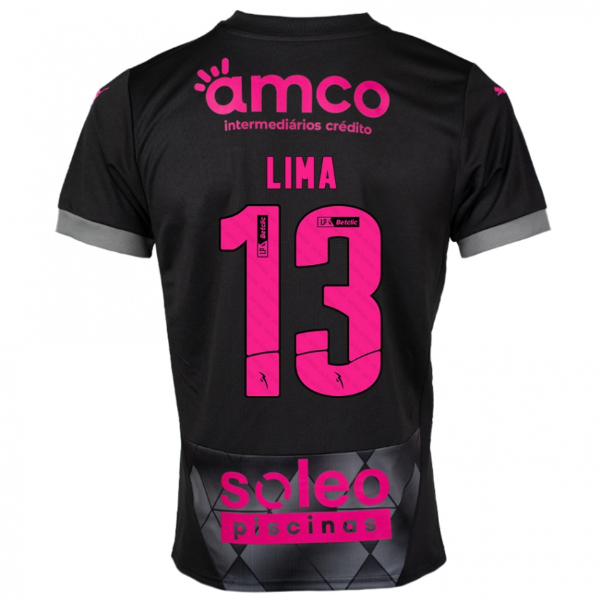 Criança Camisola Aline Lima #13 Preto Rosa Alternativa 2024/25 Camisa