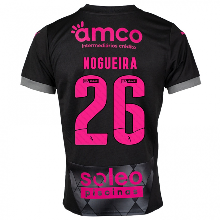 Criança Camisola Ana Nogueira #26 Preto Rosa Alternativa 2024/25 Camisa