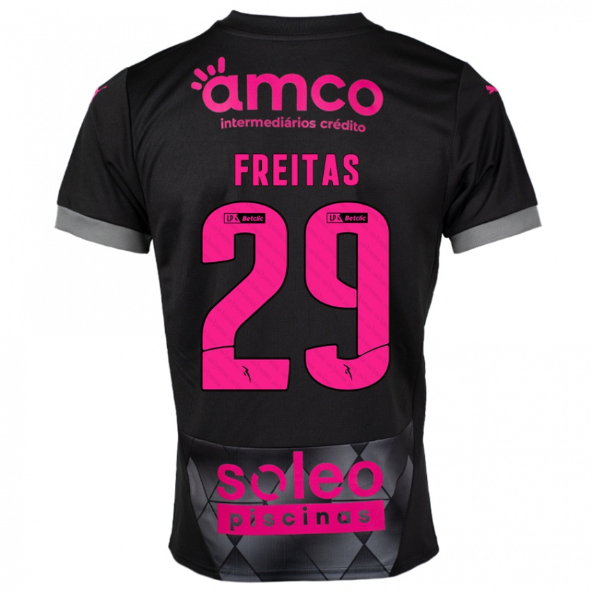 Criança Camisola Mylena Freitas #29 Preto Rosa Alternativa 2024/25 Camisa