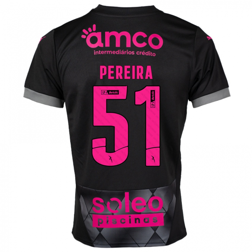 Criança Camisola Evy Pereira #51 Preto Rosa Alternativa 2024/25 Camisa