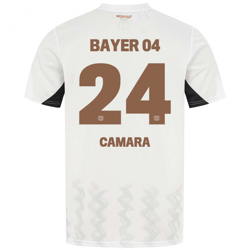 Criança Camisola Nourdine Camara #24 Preto Branco Alternativa 2024/25 Camisa