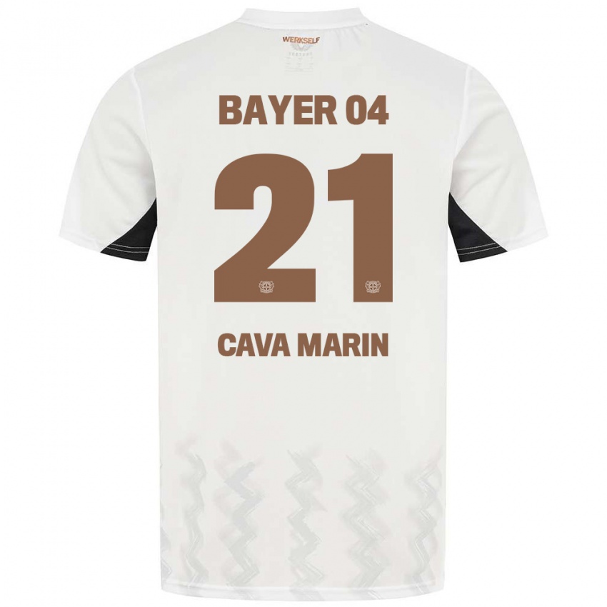 Criança Camisola Sofia Cava Marin #21 Preto Branco Alternativa 2024/25 Camisa