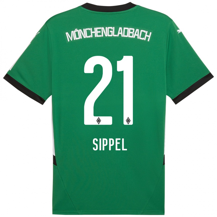 Criança Camisola Tobias Sippel #21 Verde Branco Alternativa 2024/25 Camisa