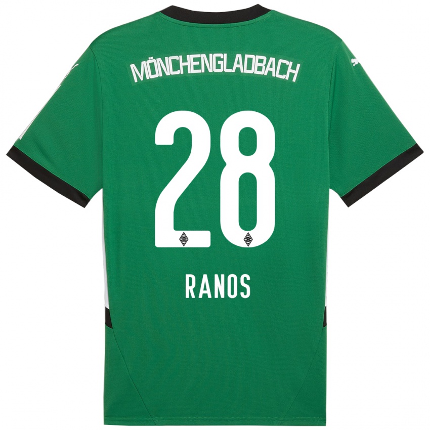 Criança Camisola Grant-Leon Ranos #28 Verde Branco Alternativa 2024/25 Camisa