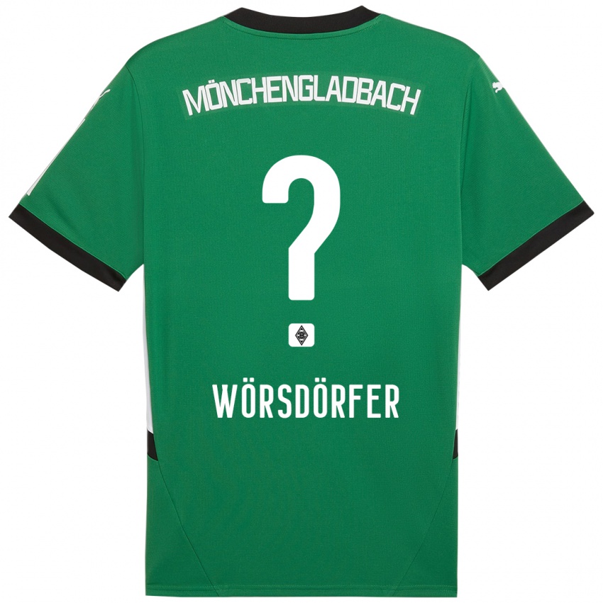 Criança Camisola Len Wörsdörfer #0 Verde Branco Alternativa 2024/25 Camisa