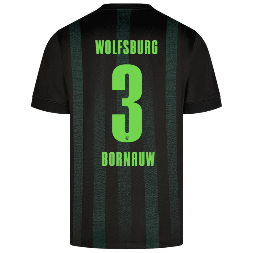 Criança Camisola Sebastiaan Bornauw #3 Verde Escuro Alternativa 2024/25 Camisa