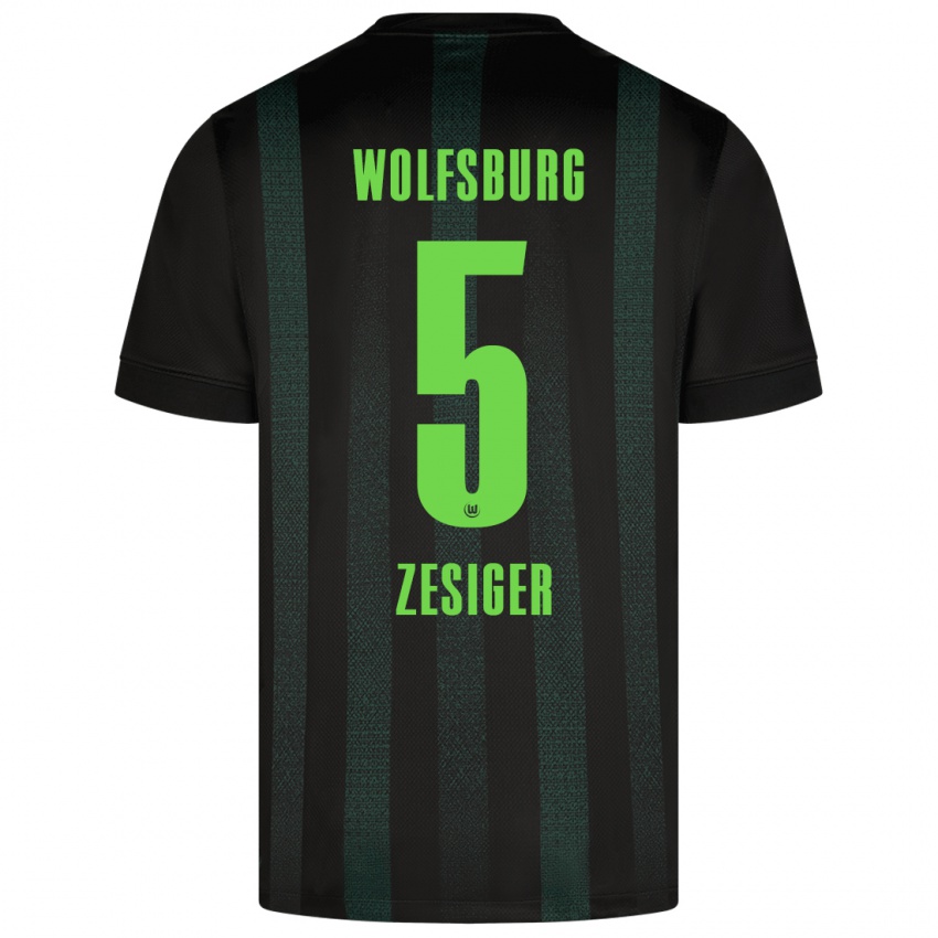 Criança Camisola Cédric Zesiger #5 Verde Escuro Alternativa 2024/25 Camisa