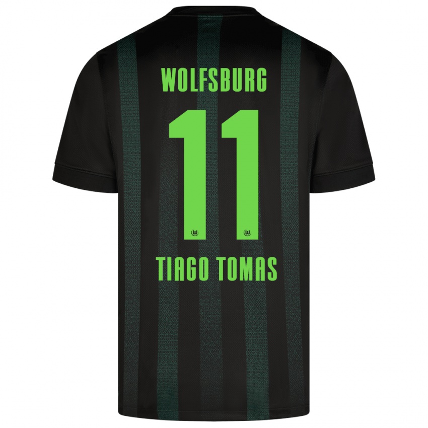 Criança Camisola Tiago Tomás #11 Verde Escuro Alternativa 2024/25 Camisa