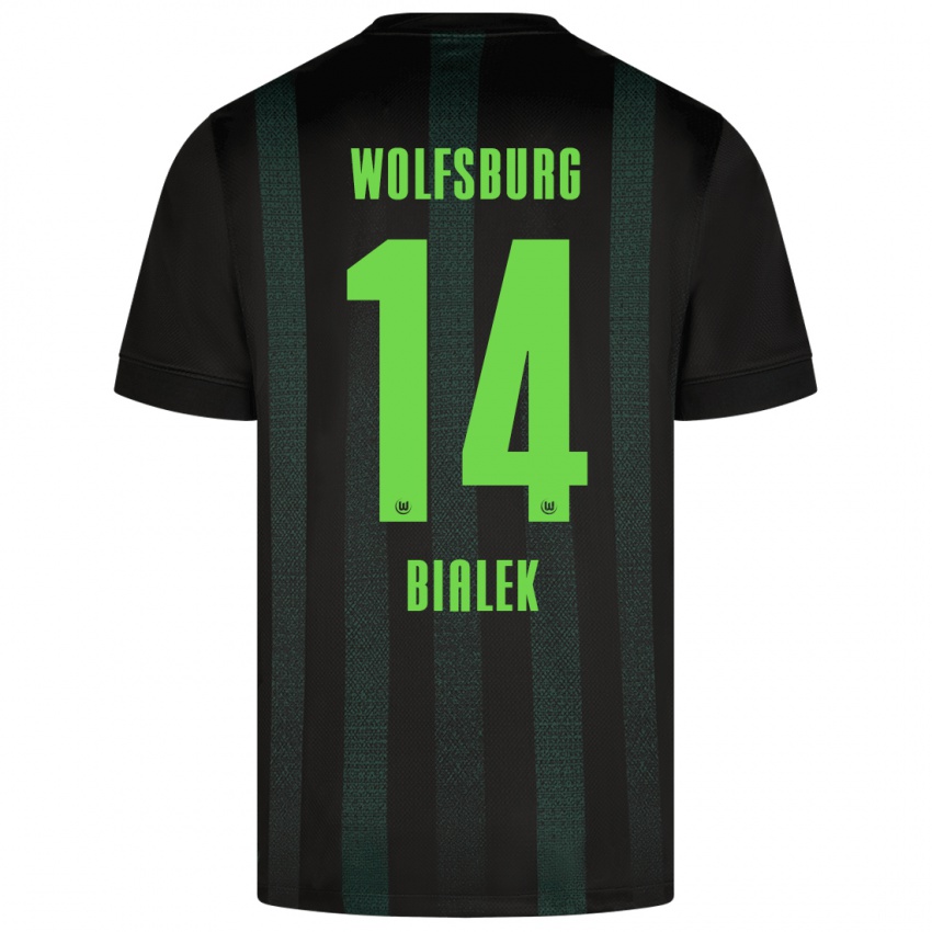 Criança Camisola Bartosz Bialek #14 Verde Escuro Alternativa 2024/25 Camisa